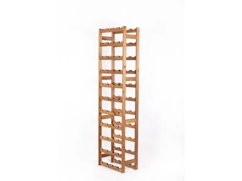 PROREGAL Weinregal Pinotwine HxBxT 166 x 43,4 x 25 cm 44 Flaschen Massives Kiefernholz Braun Geölt