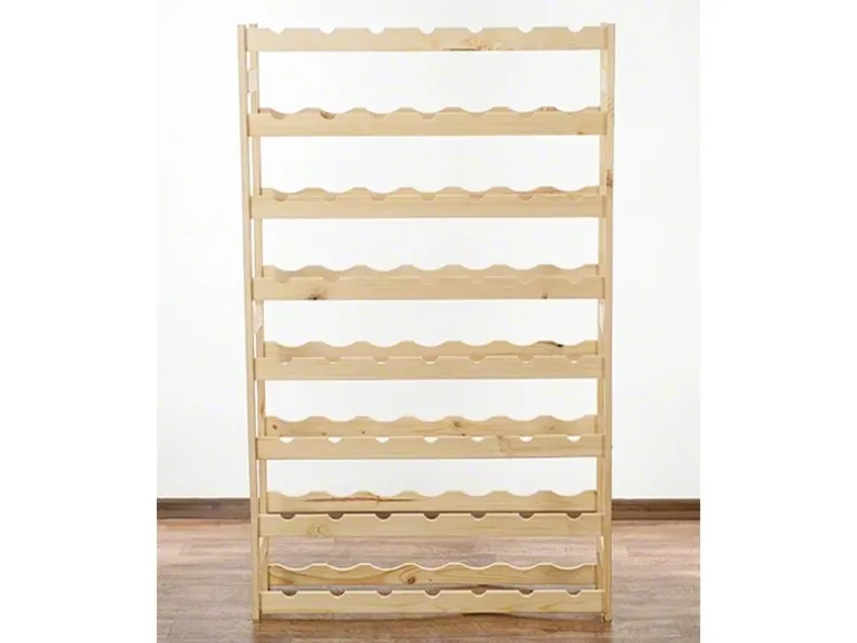 PROREGAL Weinregal Pinotwine HxBxT 118 x 72 x 25 cm 56 Flaschen Massives Kiefernholz Natur Unbehandelt