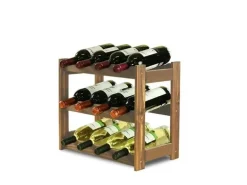 PROREGAL Weinregal Pinotwine HxBxT 38 x 43 x 25 cm 12 Flaschen Massives Kiefernholz Braun Geölt