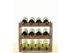 PROREGAL Weinregal Pinotwine HxBxT 38 x 43 x 25 cm 12 Flaschen Massives Kiefernholz Braun Geölt