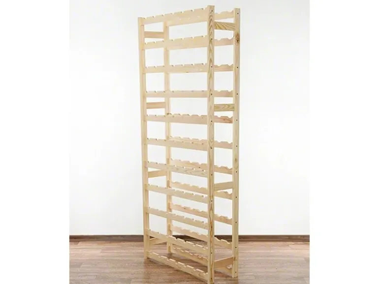 PROREGAL Weinregal Pinotwine HxBxT 166 x 72 x 25 cm 77 Flaschen Massives Kiefernholz Natur Unbehandelt