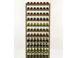 PROREGAL Weinregal Pinotwine HxBxT 166 x 72 x 25 cm 77 Flaschen Massives Kiefernholz Braun Geölt