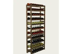PROREGAL Weinregal Pinotwine HxBxT 166 x 72 x 25 cm 77 Flaschen Massives Kiefernholz Braun Geölt