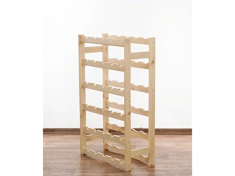 PROREGAL Weinregal Pinotwine HxBxT 86 x 53 x 25 cm 30 Flaschen Massives Kiefernholz Natur Unbehandelt