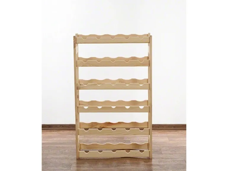 PROREGAL Weinregal Pinotwine HxBxT 86 x 53 x 25 cm 30 Flaschen Massives Kiefernholz Natur Unbehandelt