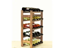 PROREGAL Weinregal Pinotwine HxBxT 70 x 43 x 25 cm 20 Flaschen Massives Kiefernholz Braun Geölt