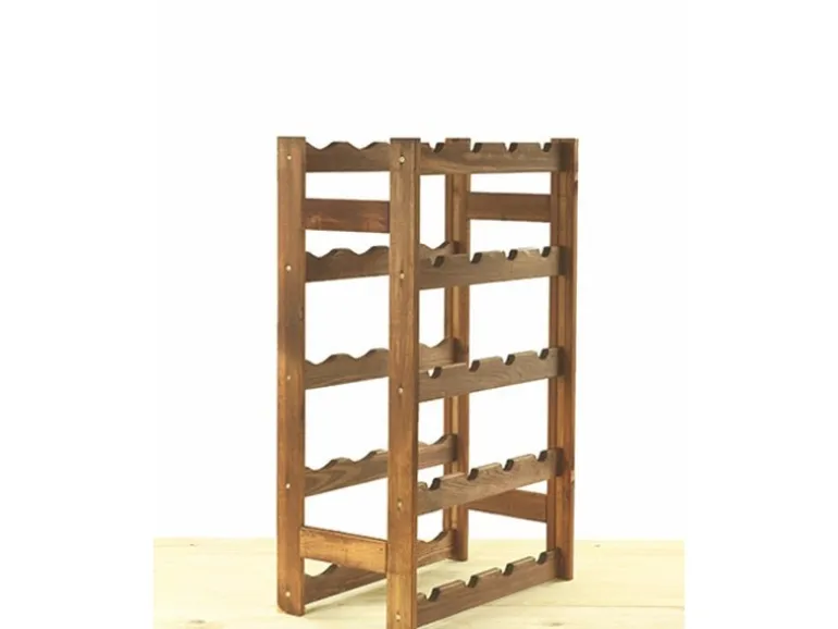 PROREGAL Weinregal Pinotwine HxBxT 70 x 43 x 25 cm 20 Flaschen Massives Kiefernholz Braun Geölt