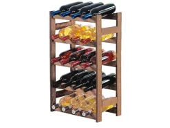 PROREGAL Weinregal Pinotwine HxBxT 70 x 43 x 25 cm 20 Flaschen Massives Kiefernholz Braun Geölt