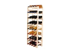 PROREGAL Weinregal Pinotwine HxBxT 118 x 43 x 25 cm 32 Flaschen Massives Kiefernholz Braun geölt