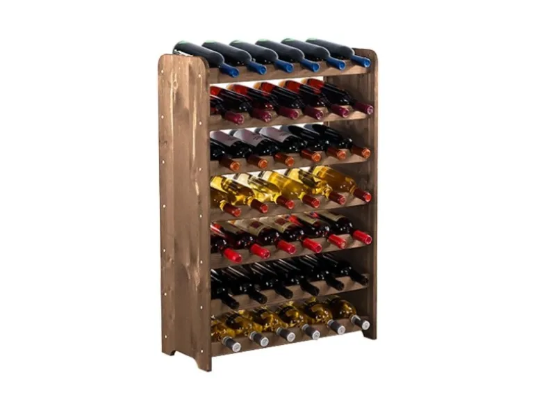 PROREGAL Weinregal Pinotwine C HxBxT 87,2 x 63,2 x 26,5 cm 42 Flaschen Massives Kiefernholz Braun Geölt