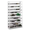 PROREGAL Weinregal Schraubsystem Grundregal HxBxT 150 x 100 x 30 cm Fachlast 35 kg 7 Ebenene Für 133 Flaschen Lichtgrau