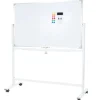 Proregal Whiteboard HxBxT 186x160x50 cm Mobil Rollbar Inkl. Zubehör Magnettafel Memoboard Pinnwand