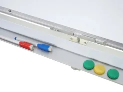 Proregal Whiteboard HxBxT 186x160x50 cm Mobil Rollbar Inkl. Zubehör Magnettafel Memoboard Pinnwand