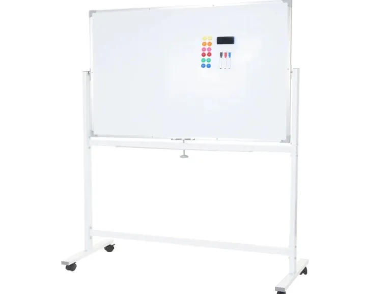 Proregal Whiteboard HxBxT 186x160x50 cm Mobil Rollbar Inkl. Zubehör Magnettafel Memoboard Pinnwand