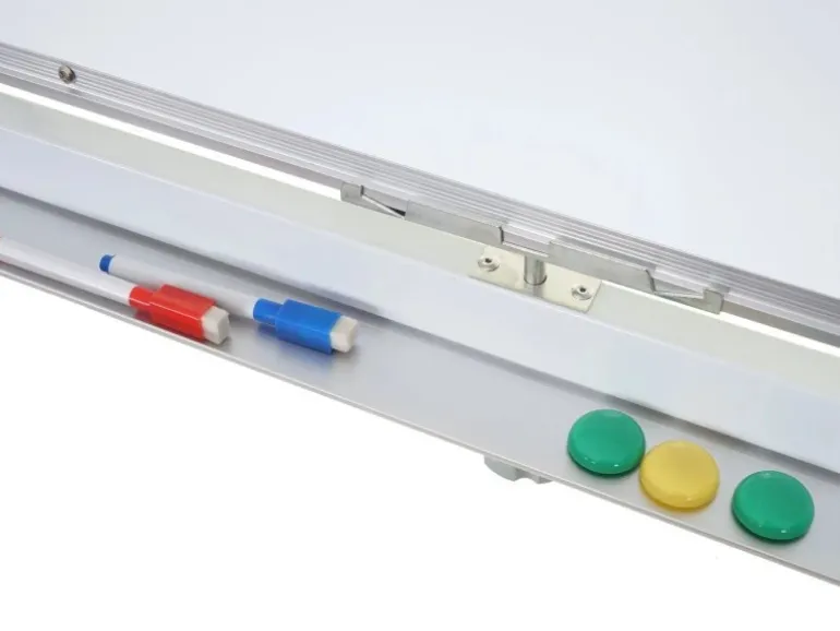 Proregal Whiteboard HxBxT 186x186x56 cm Mobil Rollbar Inkl. Zubehör Magnettafel Memoboard Pinnwand