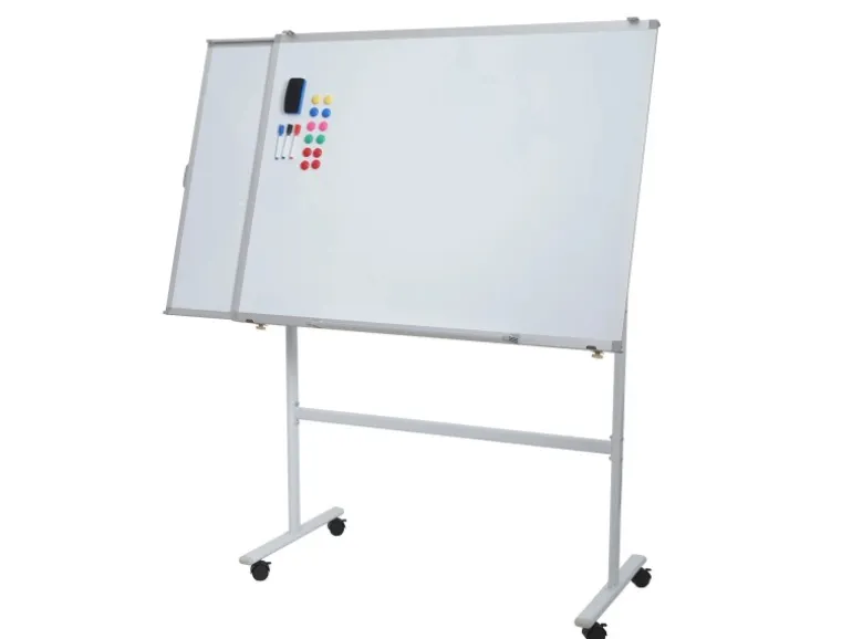 Proregal Whiteboard HxBxT 167x186x57 cm Mobil Rollbar Inkl. Zubehör Mit Ausziehbarer Tafel Magnettafel Memoboard Pinnwand