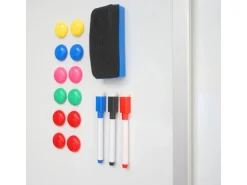 Proregal Whiteboard HxBxT 167x186x57 cm Mobil Rollbar Inkl. Zubehör Mit Ausziehbarer Tafel Magnettafel Memoboard Pinnwand