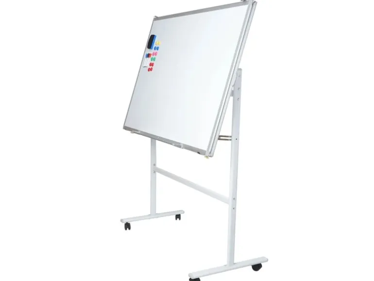 Proregal Whiteboard HxBxT 167x186x57 cm Mobil Rollbar Inkl. Zubehör Mit Ausziehbarer Tafel Magnettafel Memoboard Pinnwand