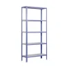 PROREGAL Wohnregal Living Koala Metal mit 5 Fachböden HxBxT 180 x 80 x 30 cm Fachlast 150 kg Lila/Weiß