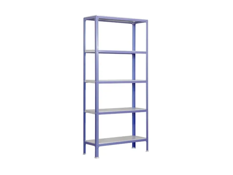 PROREGAL Wohnregal Living Koala Metal mit 5 Fachböden HxBxT 180 x 80 x 30 cm Fachlast 150 kg Lila/Weiß