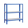 PROREGAL Wohnregal Living Koala Metal mit 3 Fachböden HxBxT 90 x 80 x 40 cm Fachlast 150 kg Blau/Weiß