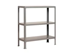 PROREGAL Wohnregal Living Koala Metal mit 3 Fachböden HxBxT 90 x 80 x 30 cm Fachlast 150 kg Grau/Grau
