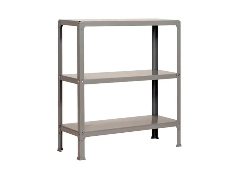 PROREGAL Wohnregal Living Koala Metal mit 3 Fachböden HxBxT 90 x 80 x 30 cm Fachlast 150 kg Grau/Grau