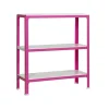 PROREGAL Wohnregal Living Koala Metal mit 3 Fachböden HxBxT 90 x 100 x 30 cm Fachlast 150 kg Rosa/Weiß