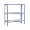 PROREGAL Wohnregal Living Koala Metal mit 3 Fachböden HxBxT 90 x 80 x 40 cm Fachlast 150 kg Lila/Weiß