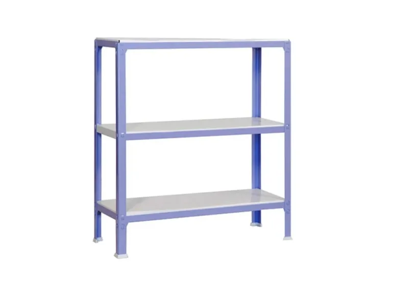 PROREGAL Wohnregal Living Koala Metal mit 3 Fachböden HxBxT 90 x 80 x 40 cm Fachlast 150 kg Lila/Weiß