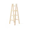 PROREGAL Wood Double Giraffe Holz-Sprossen-Stehleiter mit Sicherheitskette 2 x 5 Sprossen 163 cm Hoch Trittleiter Bockleiter Sprossen-Doppellleiter