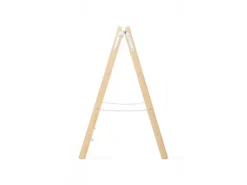 PROREGAL Wood Double Giraffe Holz-Sprossen-Stehleiter mit Sicherheitskette 2 x 5 Sprossen 163 cm Hoch Trittleiter Bockleiter Sprossen-Doppellleiter