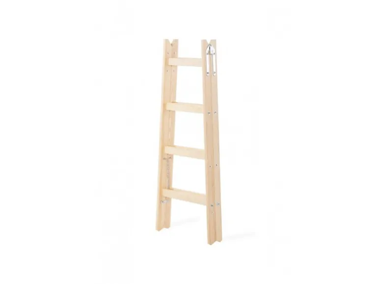 PROREGAL Wood Double Giraffe Holz-Sprossen-Stehleiter mit Sicherheitskette 2 x 6 Sprossen 192 cm Hoch Trittleiter Bockleiter Sprossen-Doppellleiter