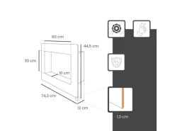 Protektor Wandnische Befliesbar 30cm x 60cm Polysterol Anthrazit