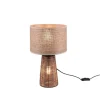 Reality Design-Tischleuchte Straw 1-flammig Braun 24 cm x 24 cm