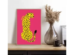Reinders Gerahmtes Bild Cheetah Man Cave 30 cm x 20 cm Gelb