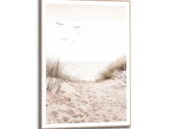 Reinders Gerahmtes Bild Dünen für Wohnzimmer 70 cm x 50 cm Beige