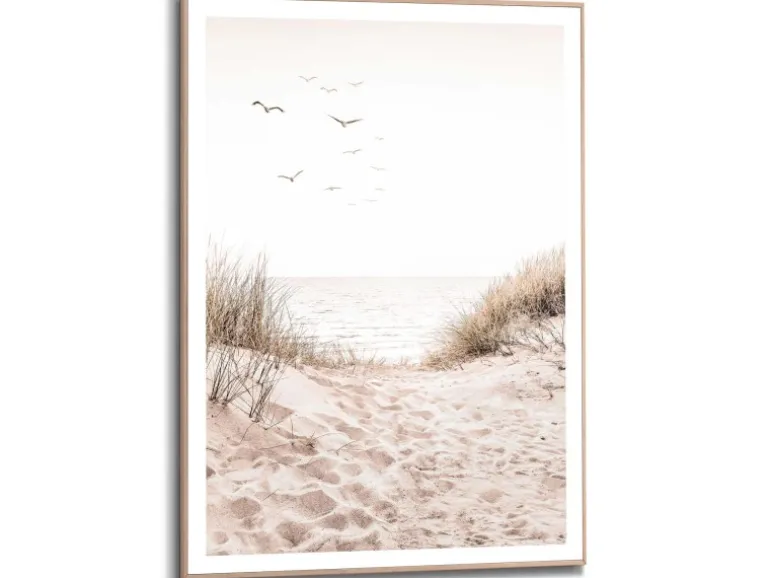 Reinders Gerahmtes Bild Dünen für Wohnzimmer 70 cm x 50 cm Beige