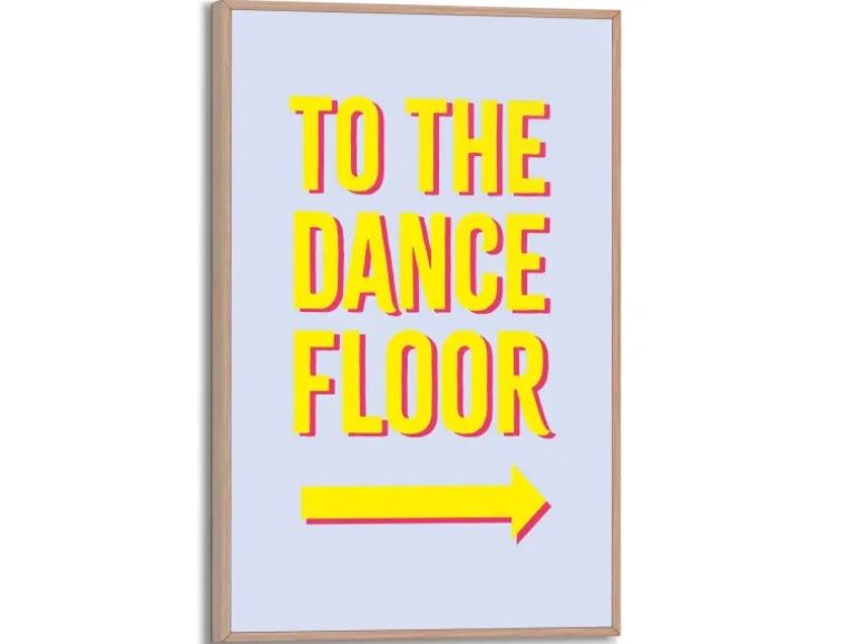 Reinders Gerahmtes Bild Dancefloor Man Cave 30 cm x 20 cm Gelb