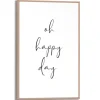 Reinders Gerahmtes Bild Schönen Tag für Home Office 30 cm x 20 cm Schwarz-Weiß