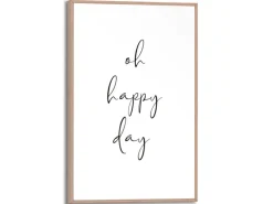 Reinders Gerahmtes Bild Schönen Tag für Home Office 30 cm x 20 cm Schwarz-Weiß