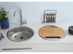 Respekta Rundbecken Set Edelstahl