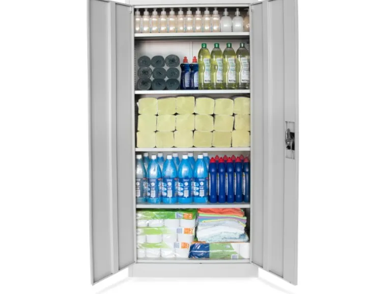 Rikta Metallschrank 2-türig (B x T x H) 80 x 40 x 168 cm RAL 7035 Lichtgrau