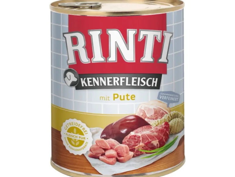 Rinti Hunde-Nassfutter Kennerfleisch Pute 800 g