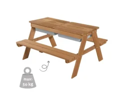 roba Kindersitzgarnitur in Natur Outdoor + mit Spielwannen und Sitzkissen Little Stars