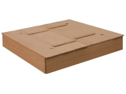 roba Sandkasten in Natur aus Holz mit Sitzbank Klappbar