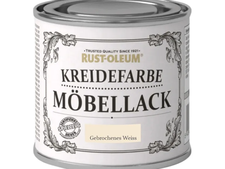 Rust-Oleum Kreidefarbe Möbellack Gebrochenes Weiß Matt 125 ml
