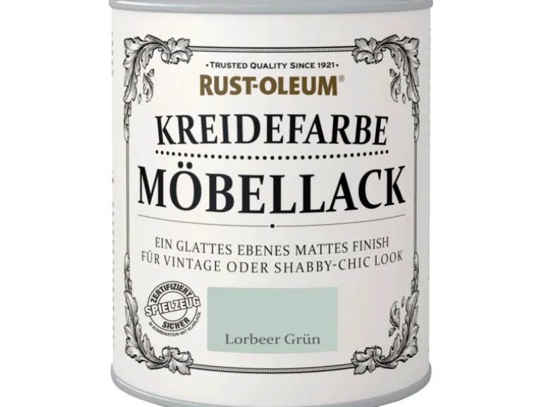 Rust-Oleum Kreidefarbe Möbellack Lorbeergrün Matt 125 ml