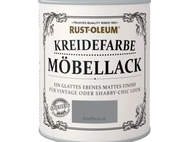 Rust-Oleum Kreidefarbe Möbellack Anthrazit Matt 750 ml