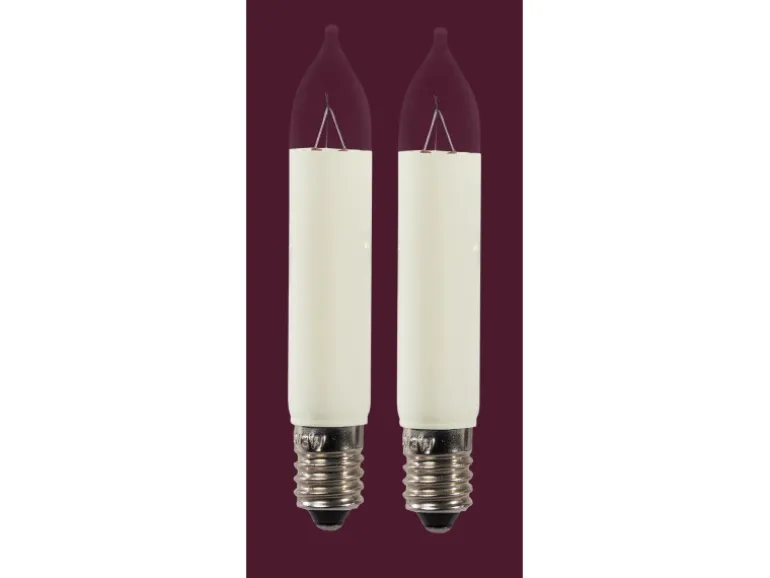 Saico Kleinschaftkerze 2er-Pack E10-Fassung, 8V, 3W Warmweiß